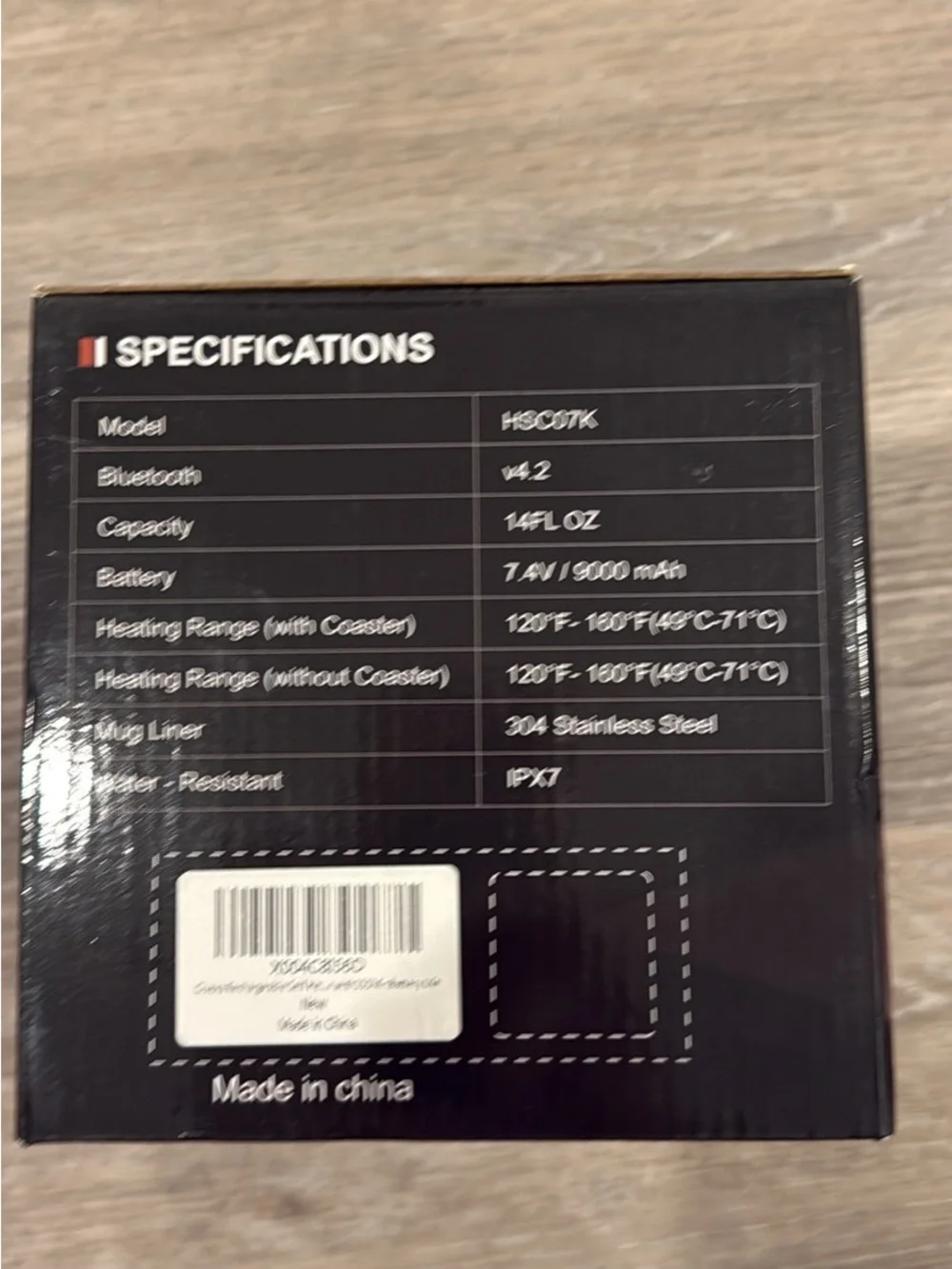 Civexa Temperature Control Smart Mug - Black, rechargeable self heating mug, new